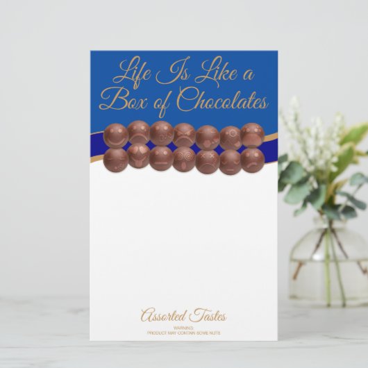 Life Is Like a Box of Chocolates Briefpapier (Stehend Vorderseite)