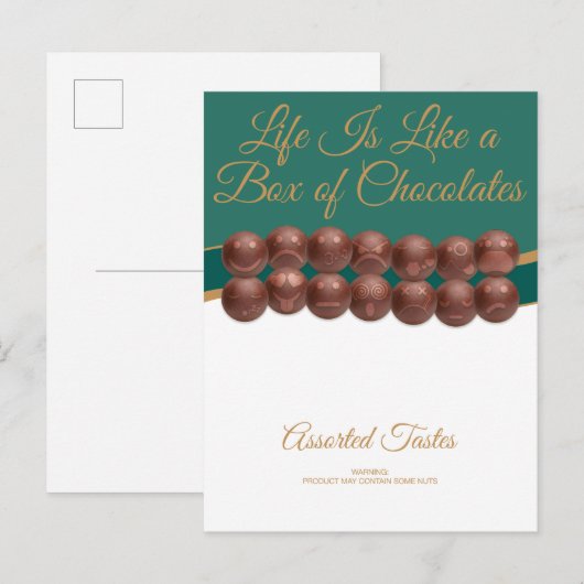 Life Is Like a Box of Chocolates Postkarte (Vorne/Hinten)