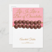 Life Is Like a Box of Chocolates Postkarte (Vorne/Hinten)