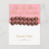 Life Is Like a Box of Chocolates Postkarte (Vorderseite)