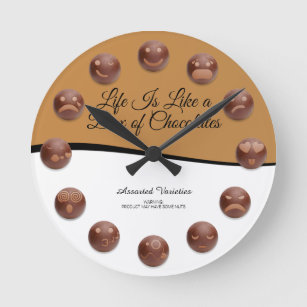 Life Is Like a Box of Chocolates Round Clock Runde Wanduhr