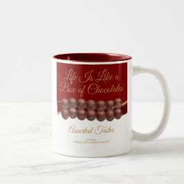 Life Is Like a Box of Chocolates Zweifarbige Tasse