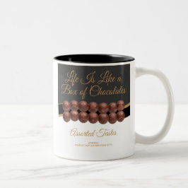 Life Is Like a Box of Chocolates Zweifarbige Tasse