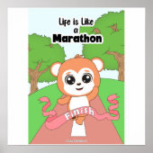 Life is like a marathon Wall art Poster (Vorne)