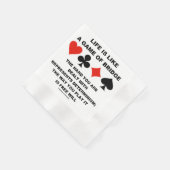 Life Is Like Game Of Bridge Determinism Free Will Serviette (Ecke)