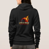 Life Is Made By Performance Flame Speedometer Hoodie (Rückseite)