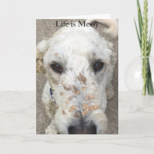 Life is Messy/Cockleburs on doodle card Karte