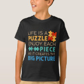 Life Is Puzzle Enjoy Each Ece _ Jigsaw Puzzle Love T-Shirt (Vorderseite)