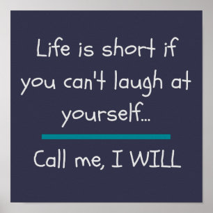 Life is Short Funny Saying Quote Novelty Poster