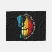 Life Is Short Guitar But Sweet For Certain Fleecedecke (Vorderseite (Horizontal))