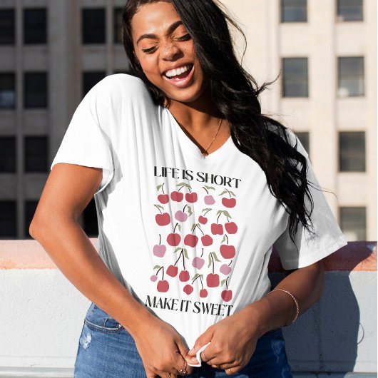 Life is short make it sweet Boho Inspiration Quote T-Shirt