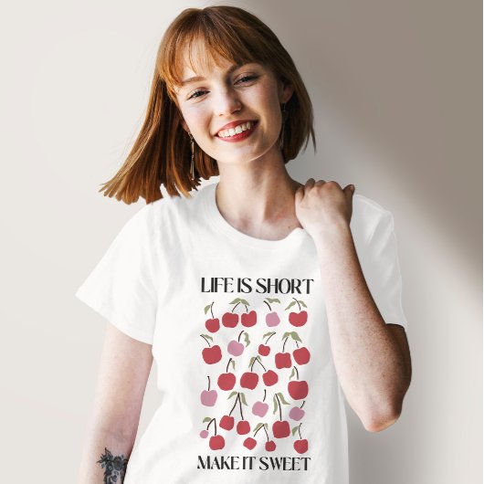 Life is short make it sweet Boho Inspiration Quote T-Shirt