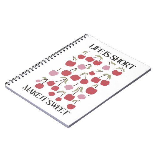 Life Is Short Make It Sweet Quote Boho Wildflower  Notizblock (Linke Seite)