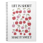 Life Is Short Make It Sweet Quote Boho Wildflower  Notizblock (Vorderseite)