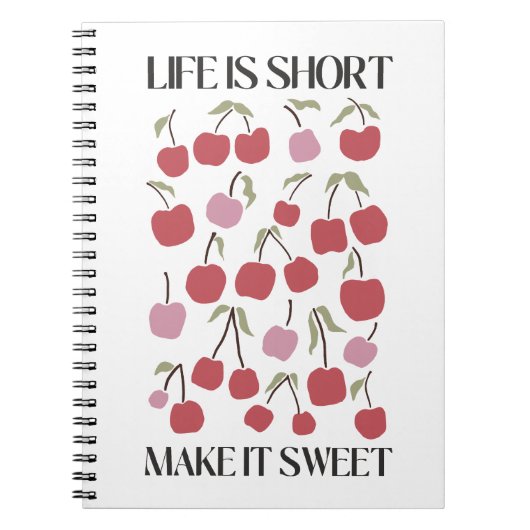 Life Is Short Make It Sweet Quote Boho Wildflower  Notizblock (Vorderseite)