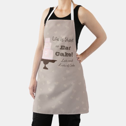 "Life is Short so Eat Cake" Slogan  Schürze (InSitu)