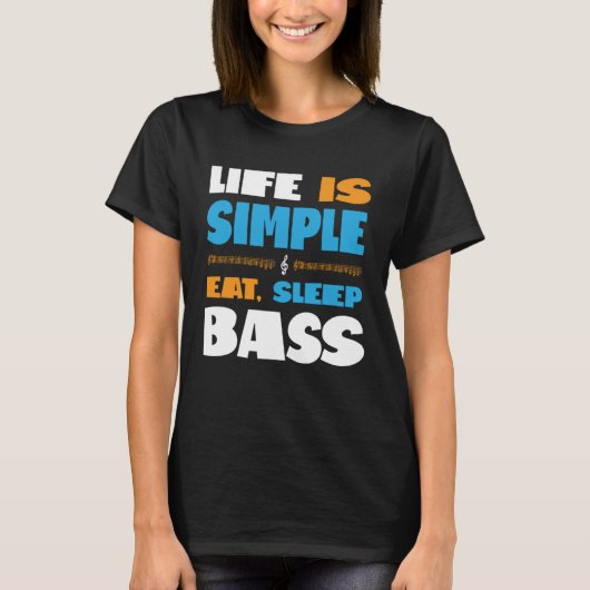 Life is Simple Eat Sleep Sing Barbershop Quartet B T-Shirt (Vorderseite)