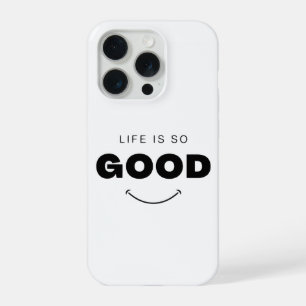 Life Is So Good Ästhetik Smiley Gesicht iPhone Hül 15 Pro Hülle