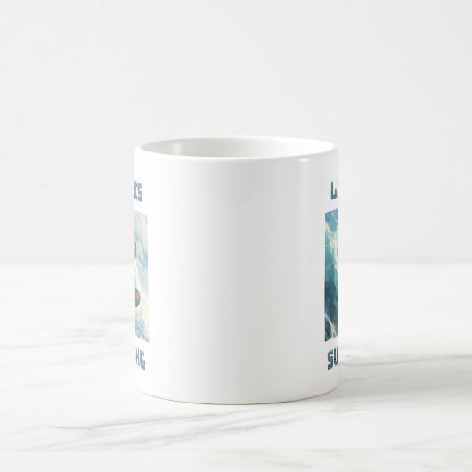 Life Is Surfing - for surf and cats enthusiasts Kaffeetasse (Mittel)