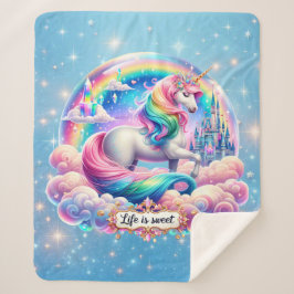 Life Is Sweet Sherpa Blanket – Cozy Cute Gift Sherpadecke