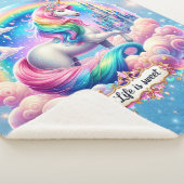 Life Is Sweet Sherpa Blanket – Cozy Cute Gift Sherpadecke (3/4)