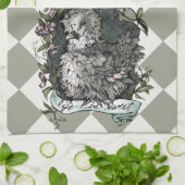 Life is Sweet (Silkie Hen & Platterbsen) Karo Geschirrtuch (Gefaltet)