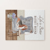 Life is with a basset hound puzzle (Horizontal)