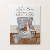 Life is with a basset hound puzzle (Vertikal)