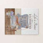 Life Is With A Dachshund Jigsaw Puzzle (Horizontal)
