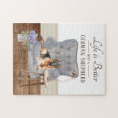 Life Is With A German Shepherd Jigsaw Puzzle (Horizontal)