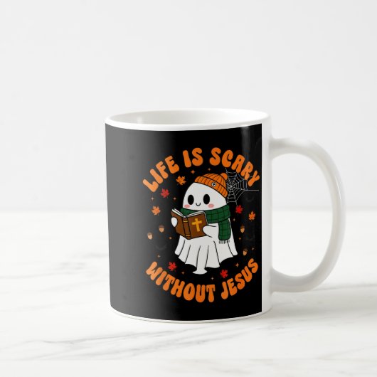 Life Is Y Without Jesus - Christian Halloween  Kaffeetasse (Rechts)