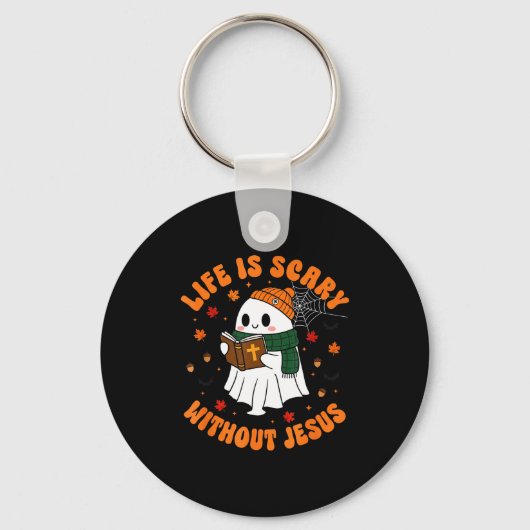 Life Is Y Without Jesus - Christian Halloween Schlüsselanhänger (Vorderseite)