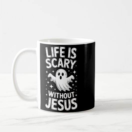 Life Is Y Without Jesus Shirt Christian Halloween Kaffeetasse (Links)