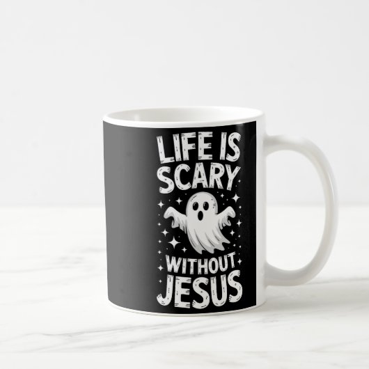 Life Is Y Without Jesus Shirt Christian Halloween  Kaffeetasse (Rechts)