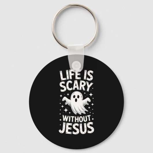 Life Is Y Without Jesus Shirt Christian Halloween  Schlüsselanhänger (Vorderseite)