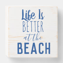 LIFE IST BESSER AM STRAND Kästchen Schild