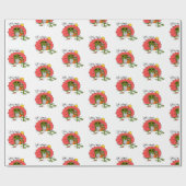 Life ist ein Beach Cartoon Frog mit Schirm Humorvo Geschenkpapier (Flach)