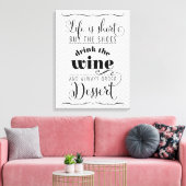 LIFE IST KURZE moderne Typografie motivierend grau Leinwanddruck (Insitu (Wohnzimmer))