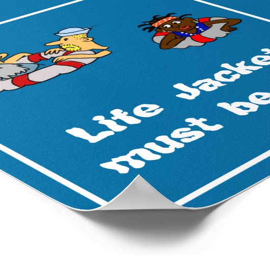 Life Jackets müssen als Plakat getragen werden (Ecke)