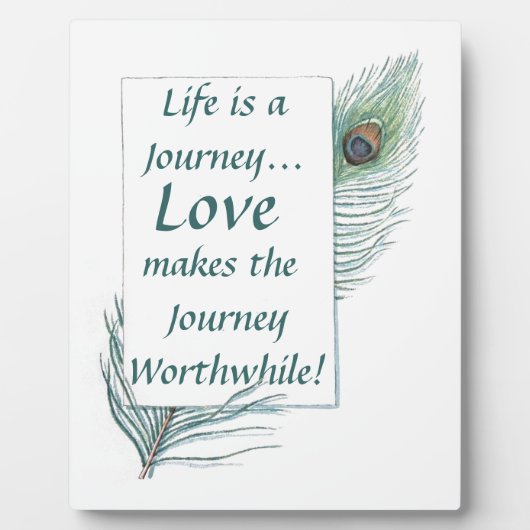 Life Journey Liebe Worthwhile Vintag Plaque Fotoplatte (Vorderseite)