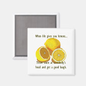 Life Lemons Dark Spaß Funny Yellow Frucht Magnet (Vorderseite/Rückseite)