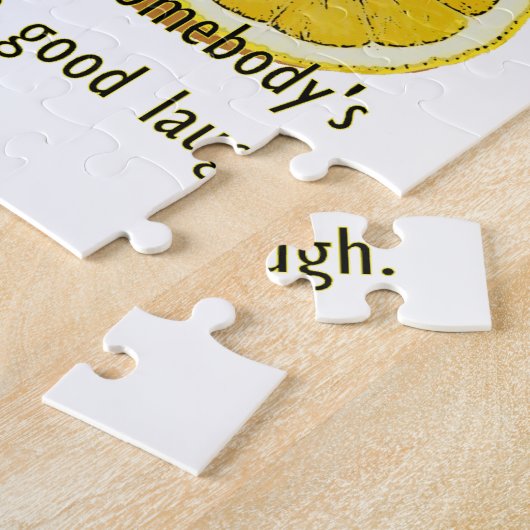 Life Lemons Dark Spaß Funny Yellow Frucht Puzzle (Seite)