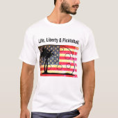 Life Liberty & Pickleball Funny T-Shirt (Vorderseite)