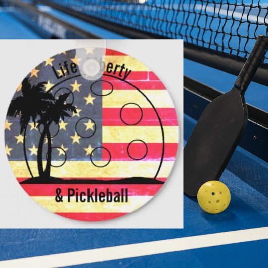 Life Liberty & Pickleball USA Schlüsselanhänger