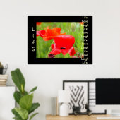 LIFE Liebe Laugh Art druckt Red Poppy Blume Poster (Heimbüro)