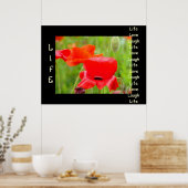 LIFE Liebe Laugh Art druckt Red Poppy Blume Poster (Küche)