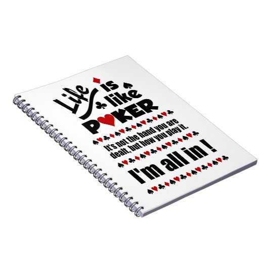 LIFE LIKE POKER CUSTOM Notebook Notizblock (Rechte Seite)
