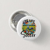Life Live Play Soccer, Fußballfeld Button (Vorne & Hinten)