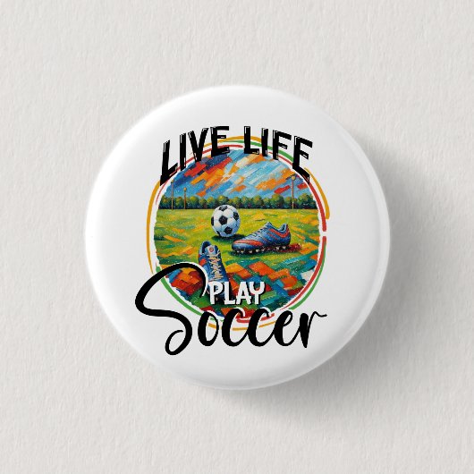 Life Live Play Soccer, Fußballfeld Button (Vorderseite)
