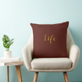 Life Logo Dk Braun Kissen (Stuhl )